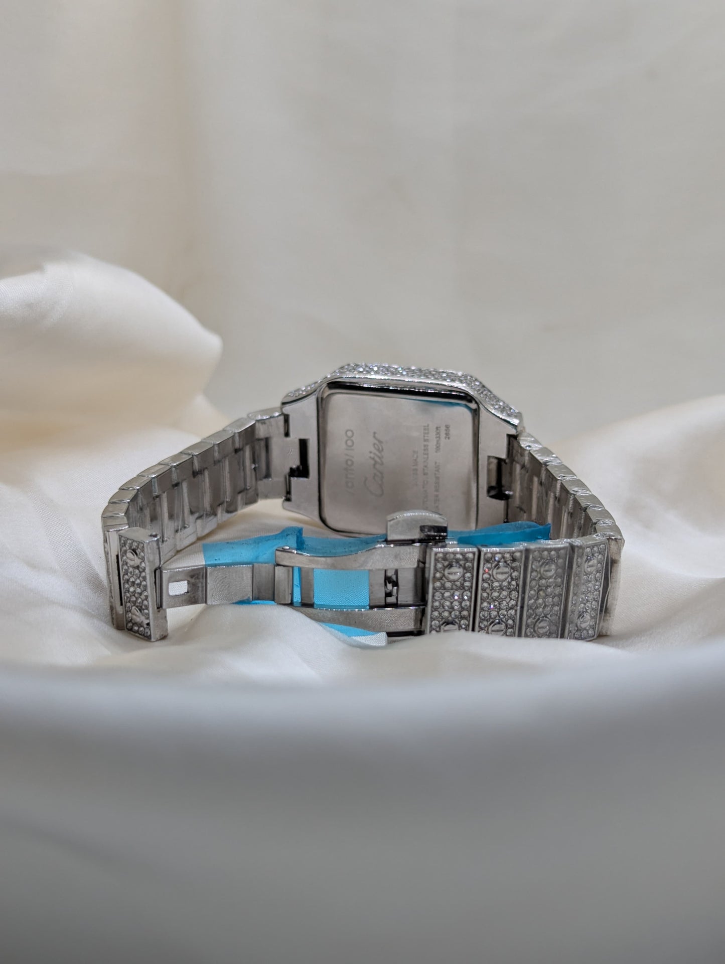 Iced-Out Silver Royal Watch