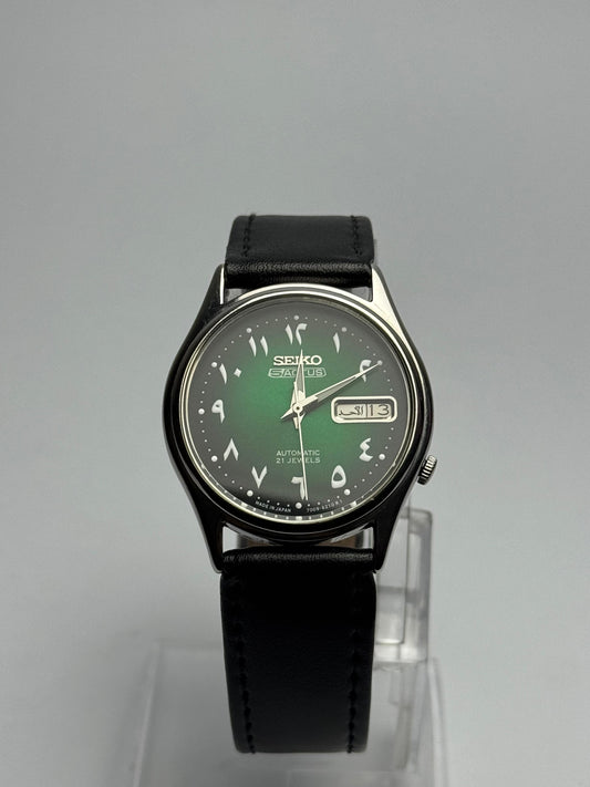 Seiko 5 Arabic Green Dial | Automatic | Leather Strap