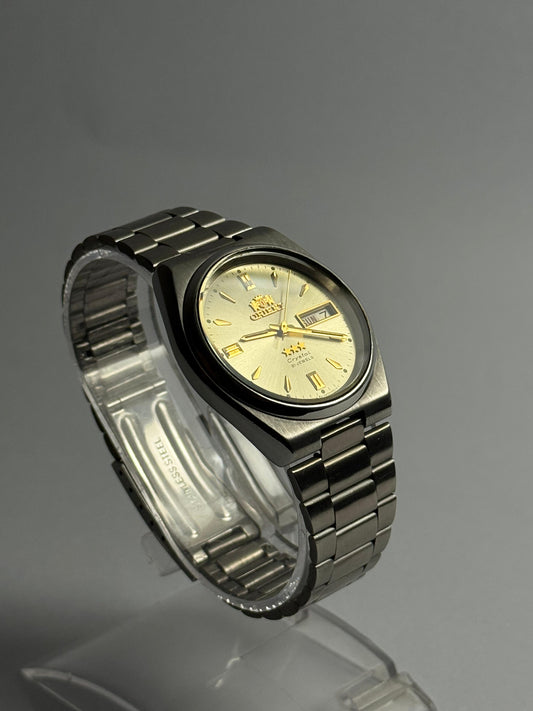 Orient 3-Star Automatic Watch – Gold Index | Refurbished | 21 Jewels