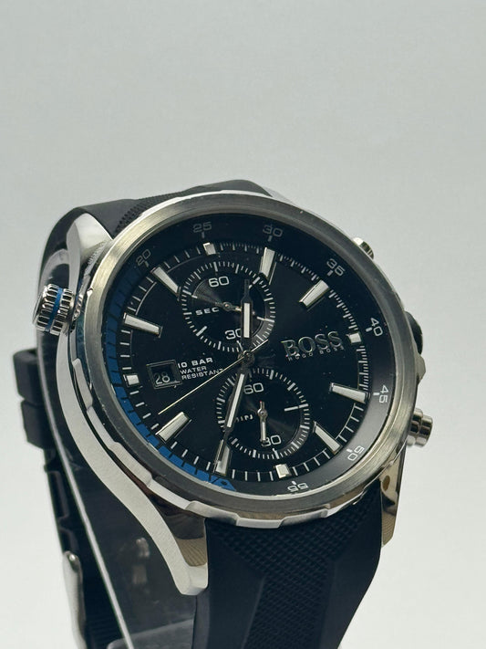 Refurbished Hugo Boss Chronograph Watch – Original Used | 10 BAR | Rubber Strap