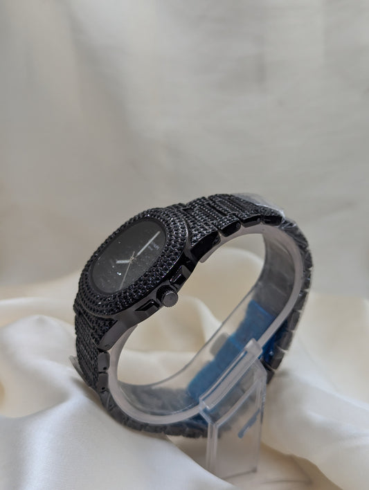 Luxury Iced-Out Black Watch